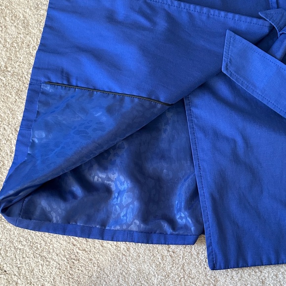 Express Women's Royal Blue Trench Coat - Picture 7 of 7